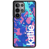 Personalisiertes marineblau-türkisfarbenes Marmor-Design