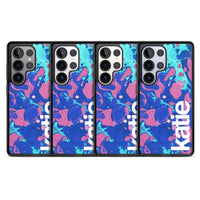 Personalisiertes marineblau-türkisfarbenes Marmor-Design