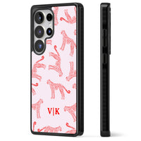 Guépard rouge et rose personnalisé