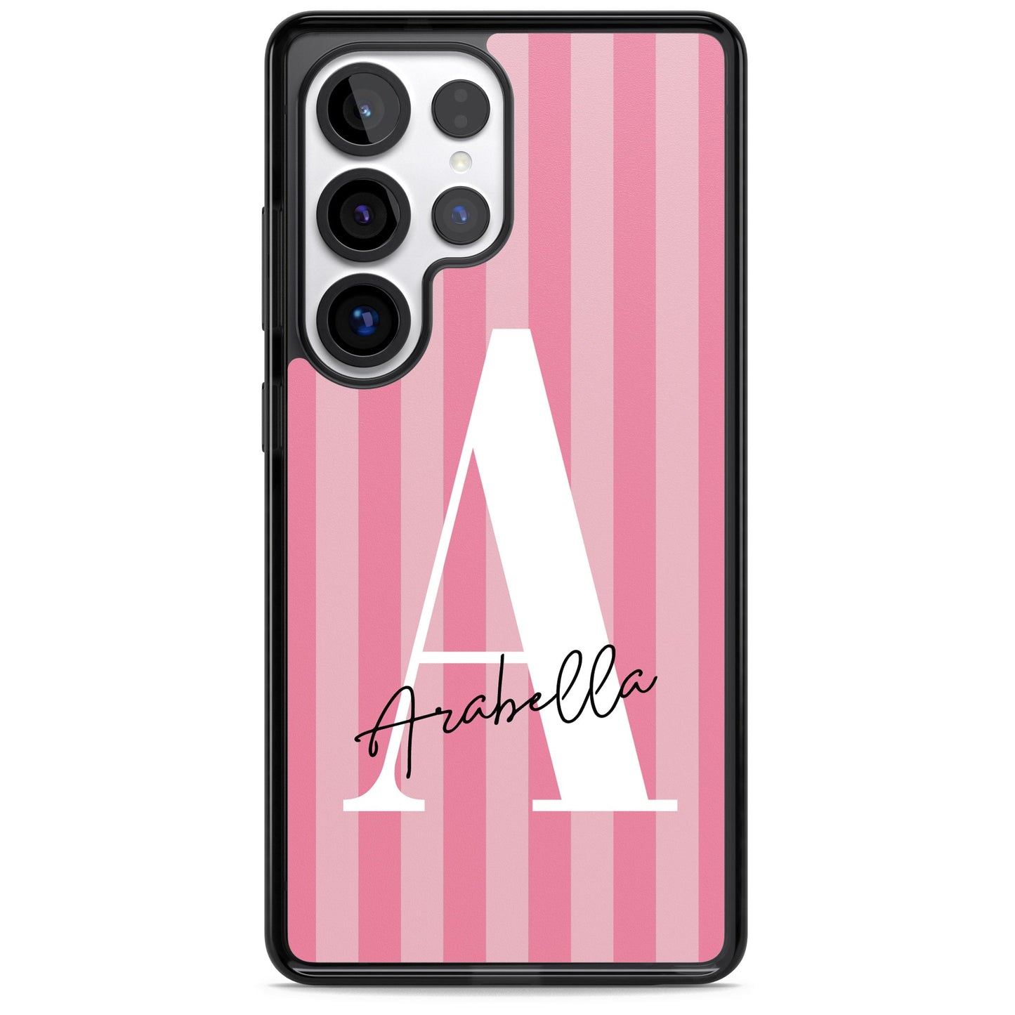 Personalised Pink Stripes Initial