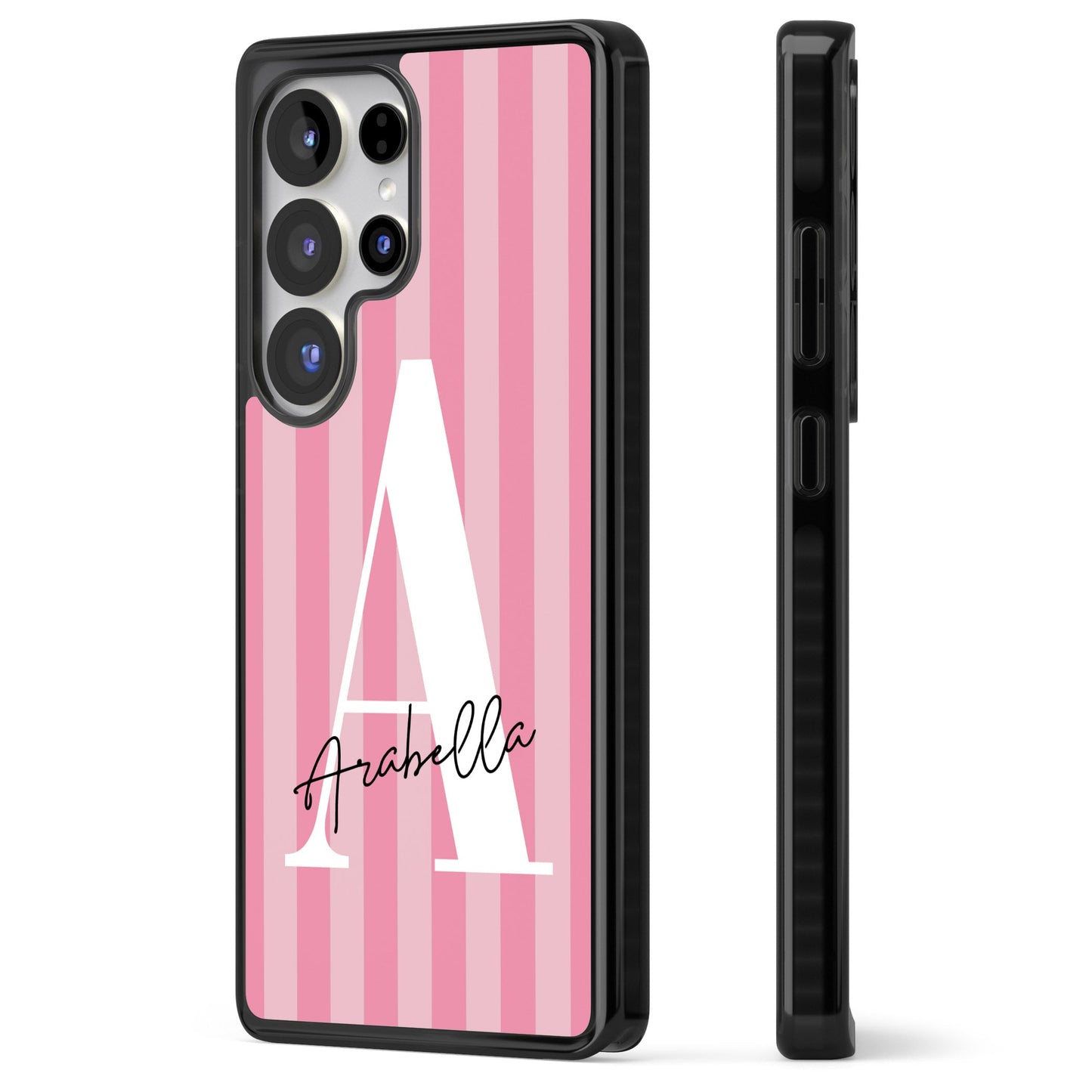 Personalised Pink Stripes Initial