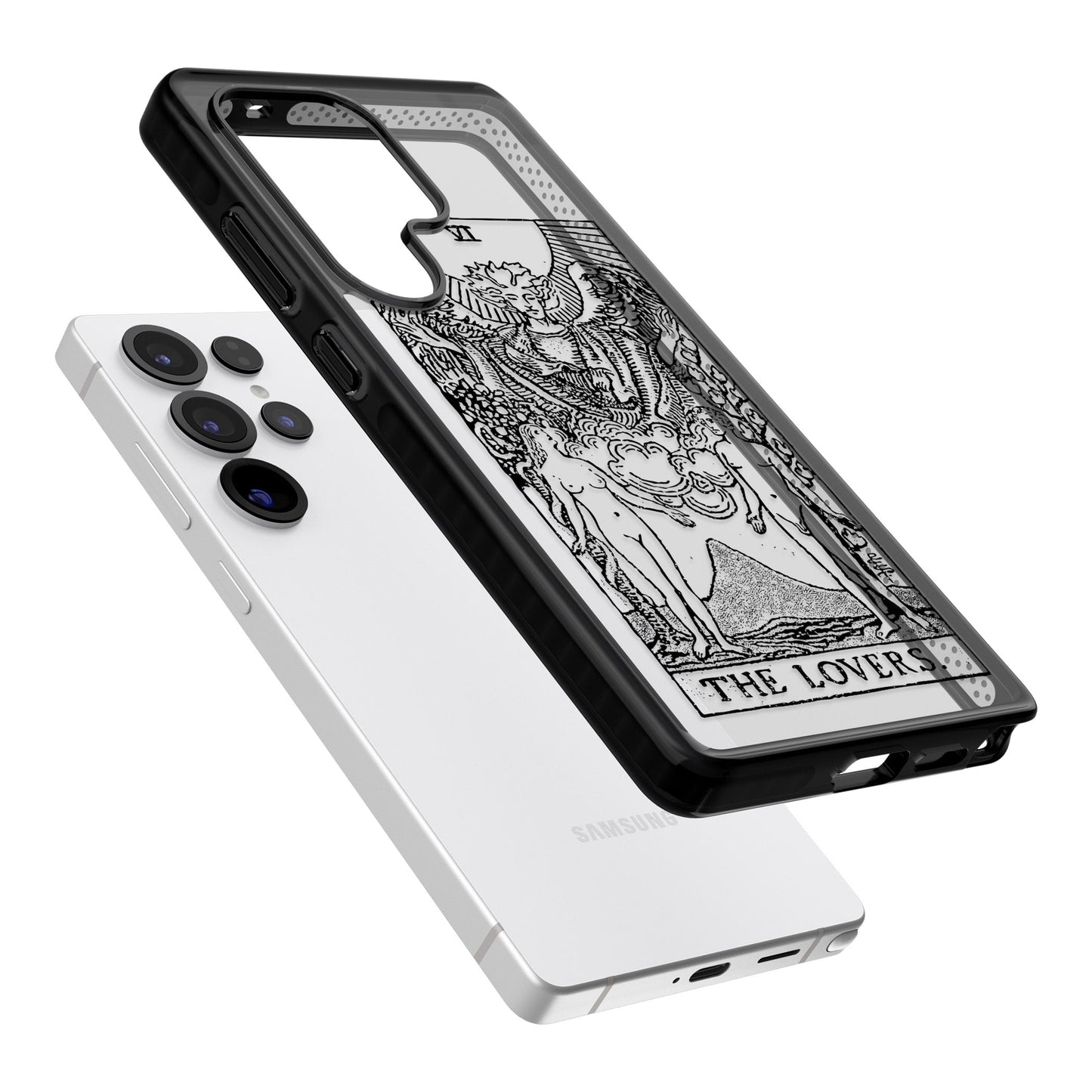 Personalisierte Tarotkarte „Die Liebenden“ (Transparent)