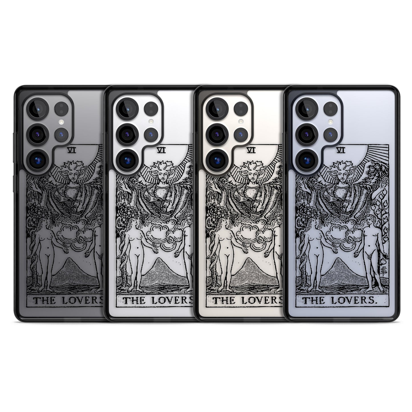 Personalisierte Tarotkarte „Die Liebenden“ (Transparent)