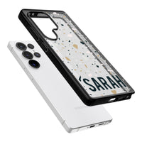 Personalised Terrazzo Blue, Pink, Brown