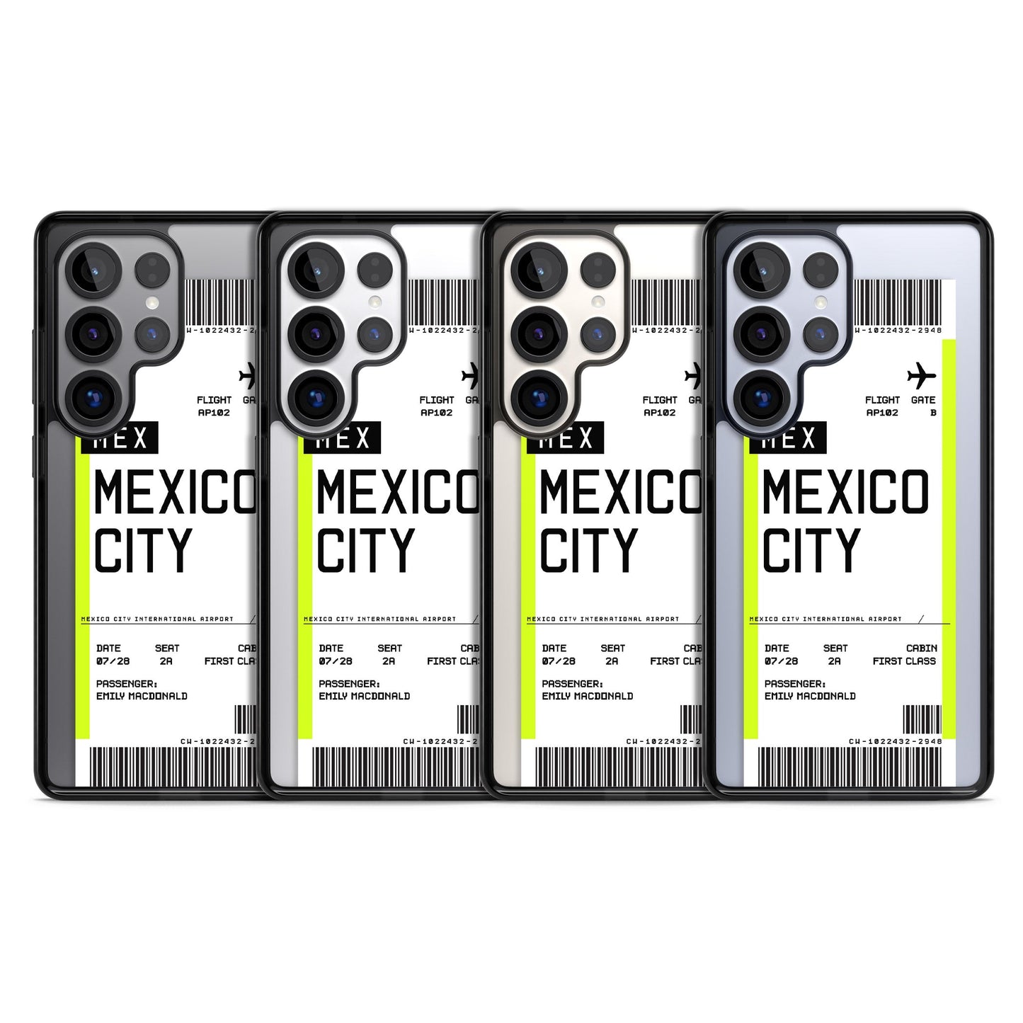 Carte d'embarquement personnalisée pour Mexico