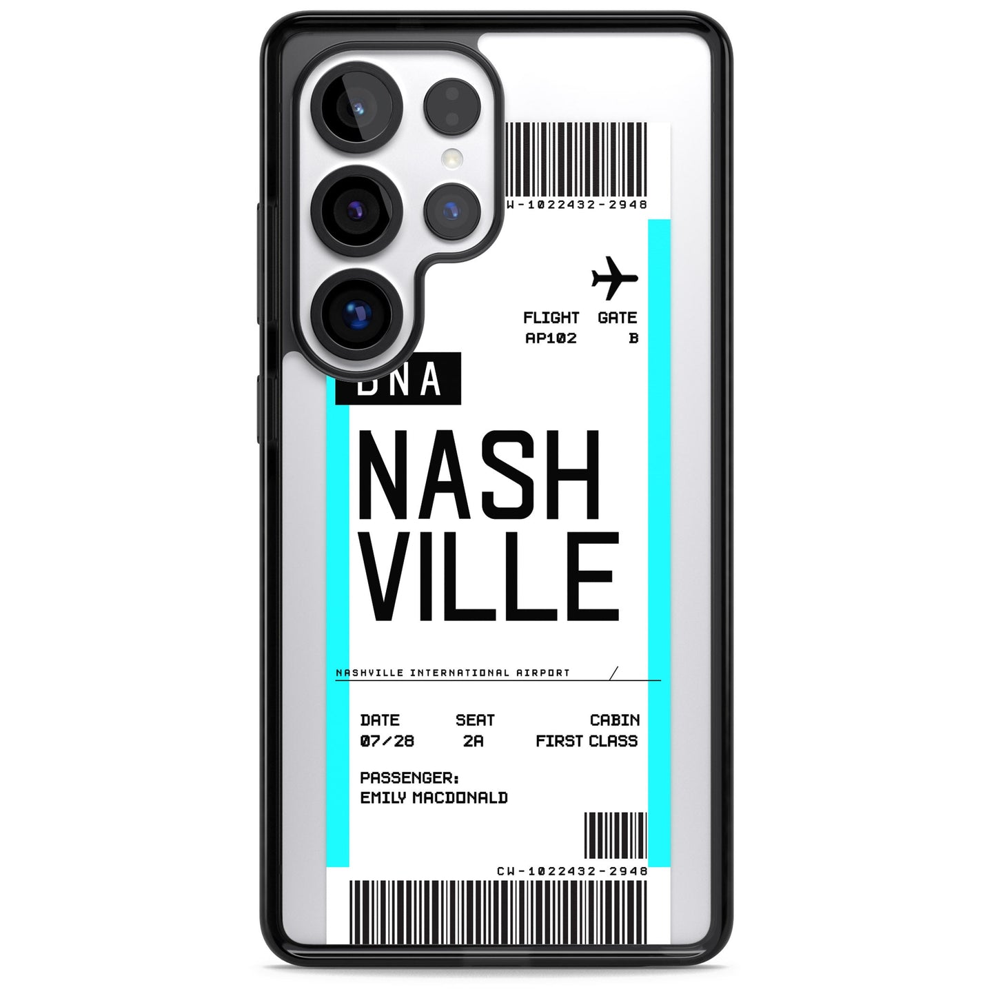 Carte d'embarquement personnalisée pour Nashville