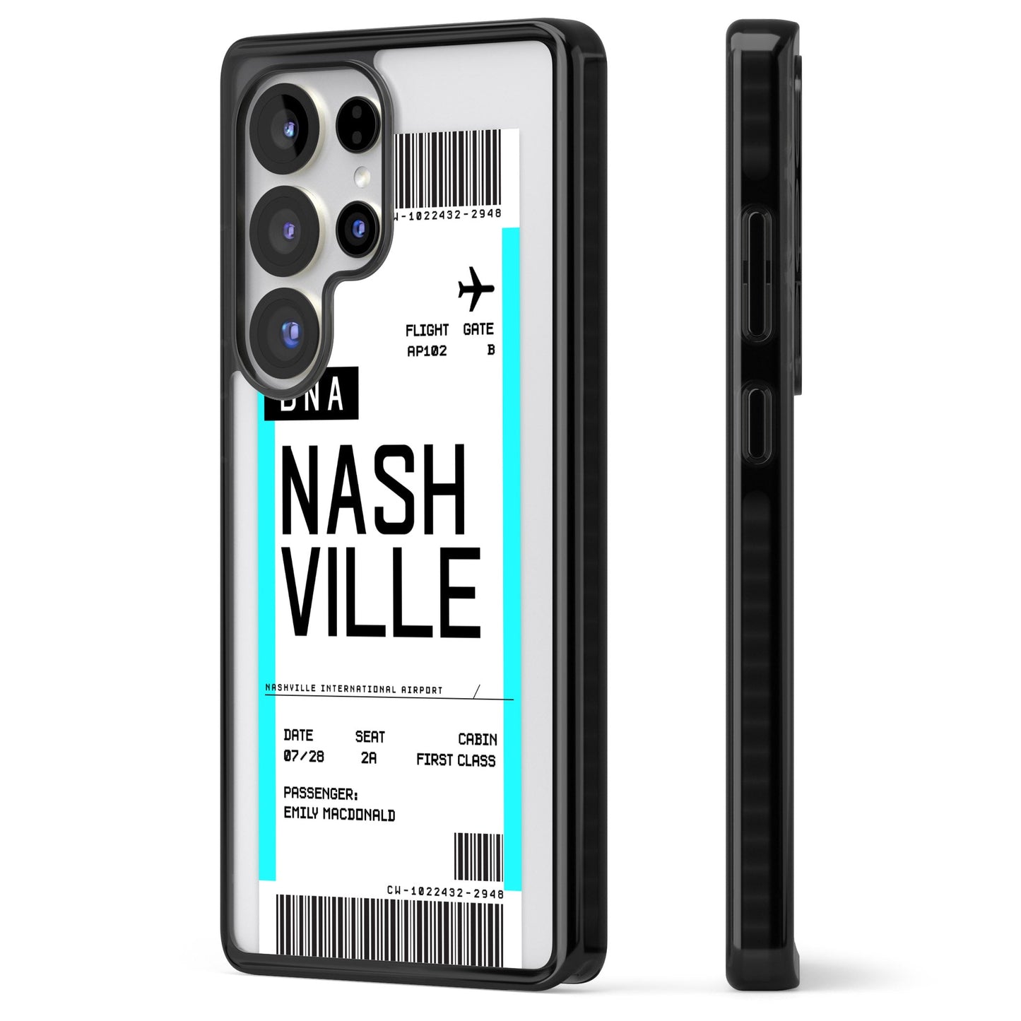 Carte d'embarquement personnalisée pour Nashville