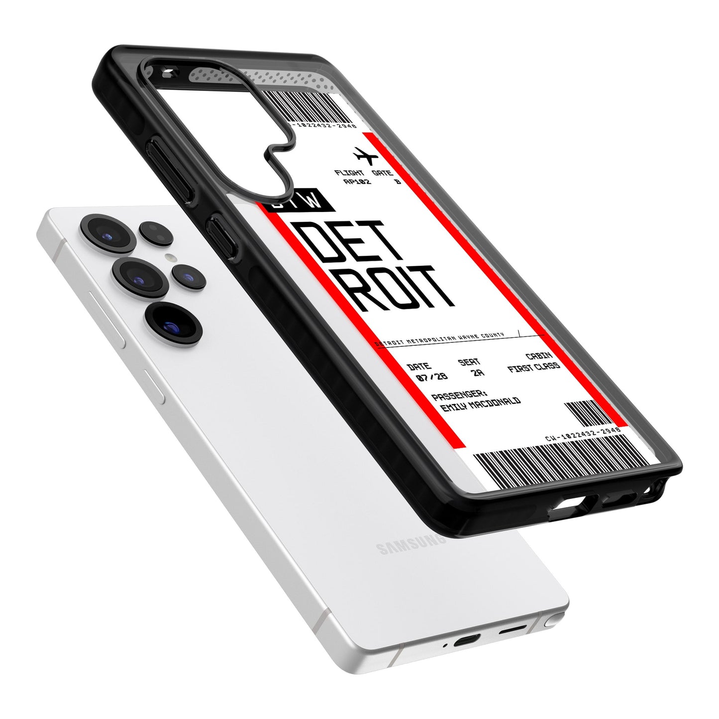 Carte d'embarquement personnalisée pour Détroit