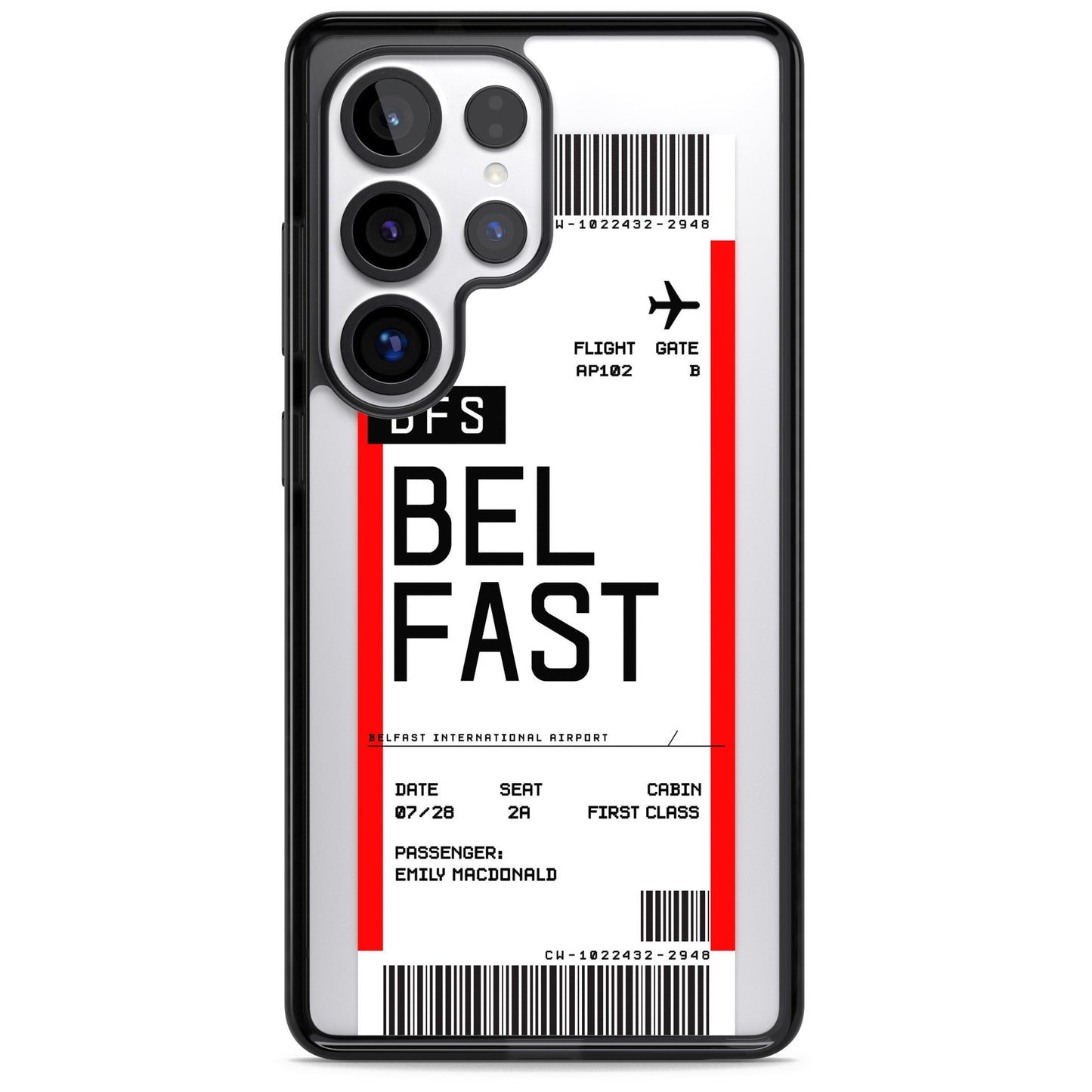 Personalised Belfast Boarding Pass