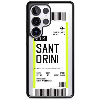 Personalisierte Bordkarte für Santorini