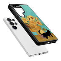 Cat with Van Gogh's Sunflowers