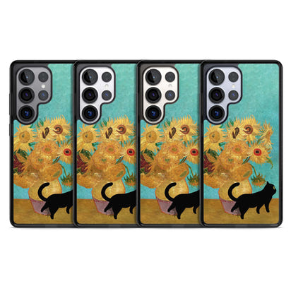 Cat with Van Gogh's Sunflowers