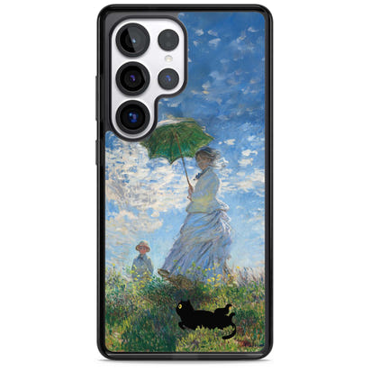 Cat with Monet's Parasol Lady