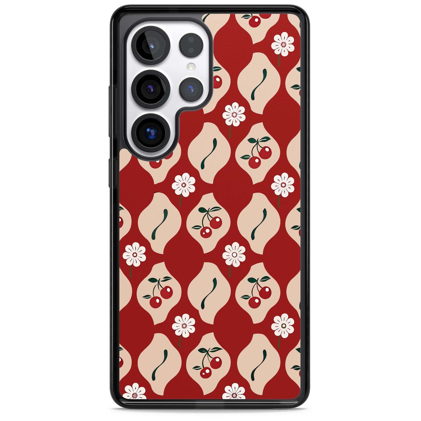 Vintage Cherry Diamond Pattern