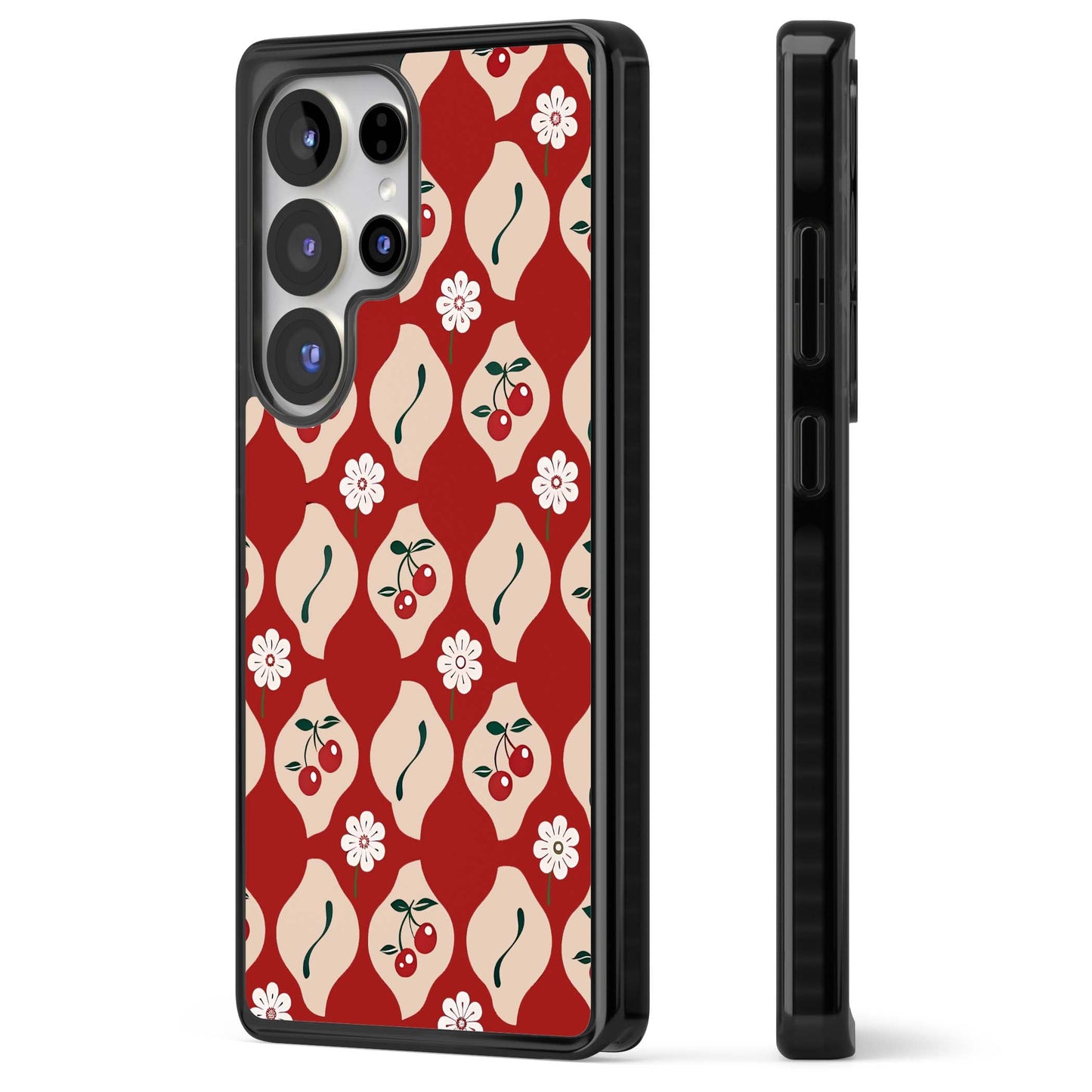 Vintage Cherry Diamond Pattern