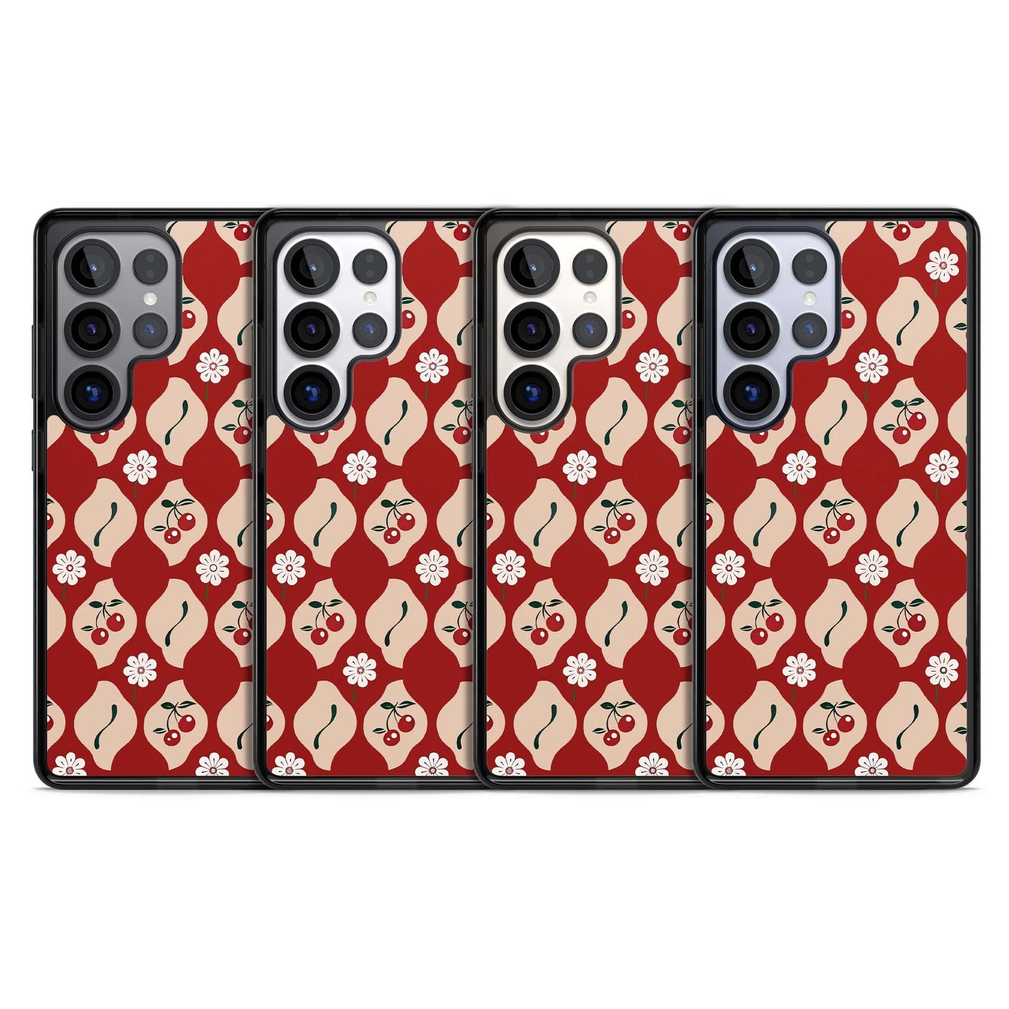 Vintage Cherry Diamond Pattern