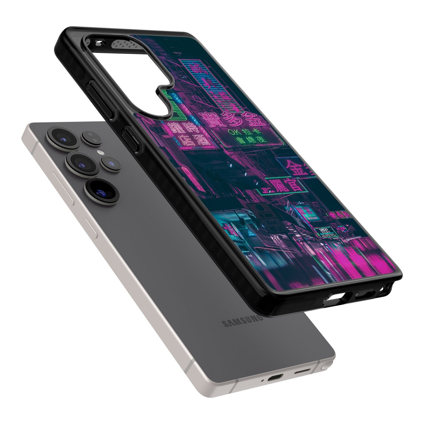 Bande nocturne au néon