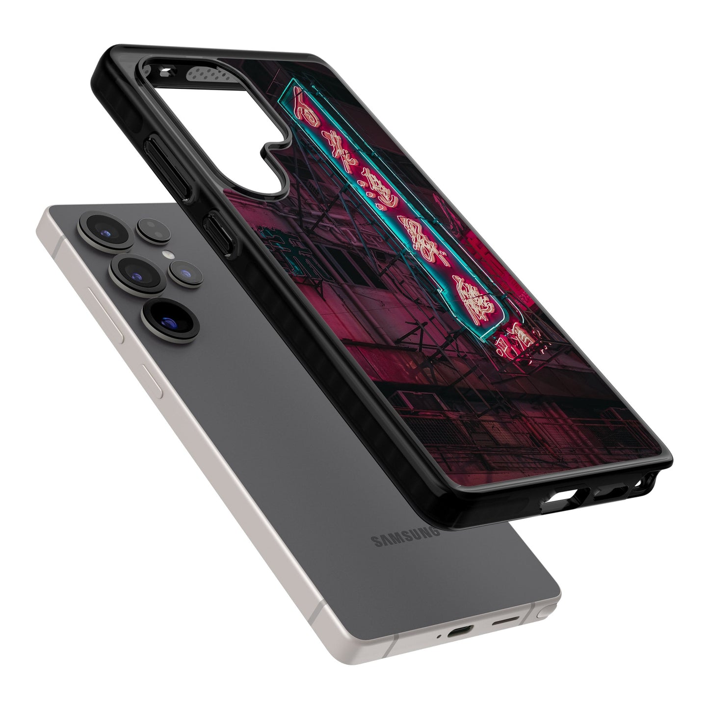 Neon-Kanji-Stadtbild