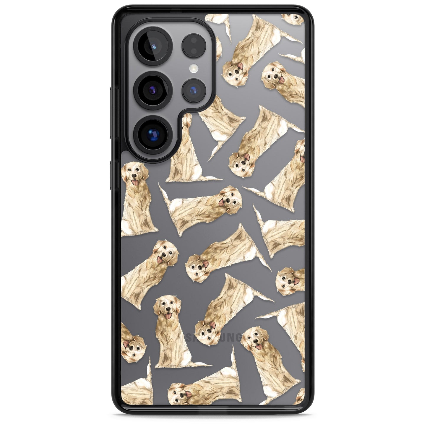 Motif aquarelle de Golden Retriever