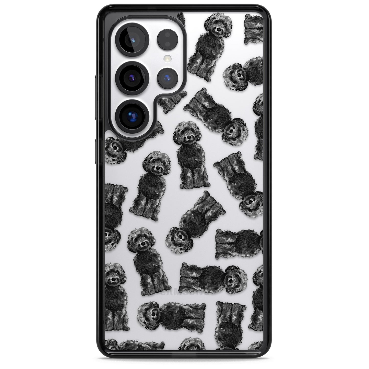 Black Cockapoo Watercolor