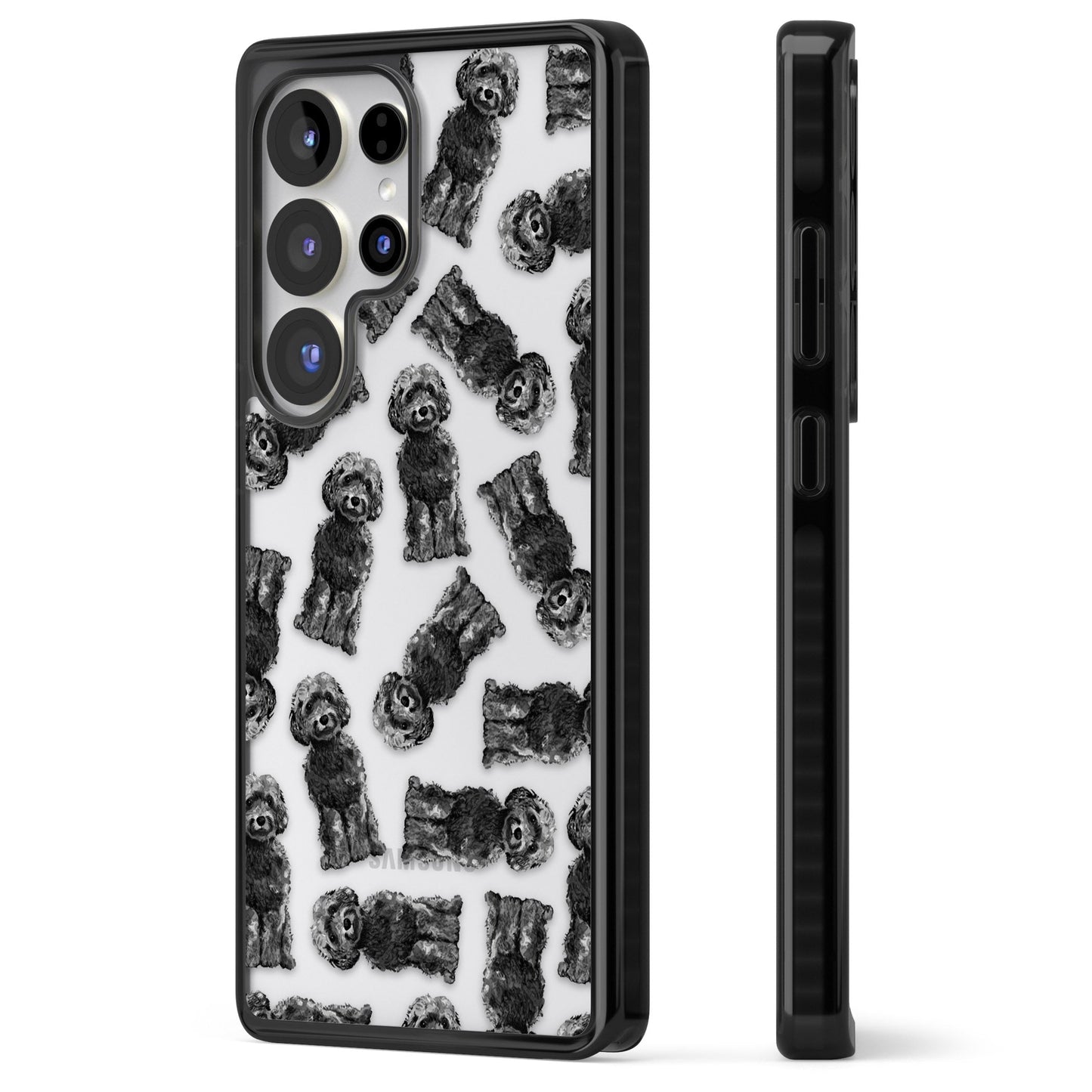 Black Cockapoo Watercolor