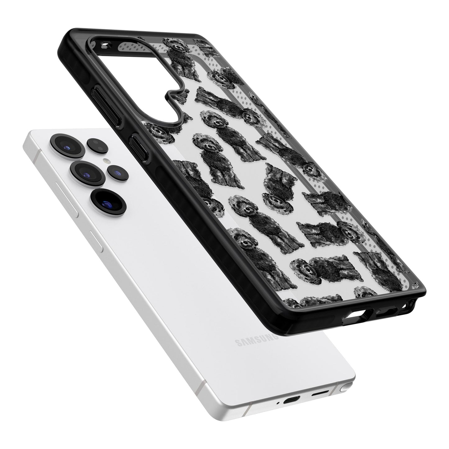 Black Cockapoo Watercolor