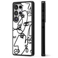 Art abstrait en noir et blanc