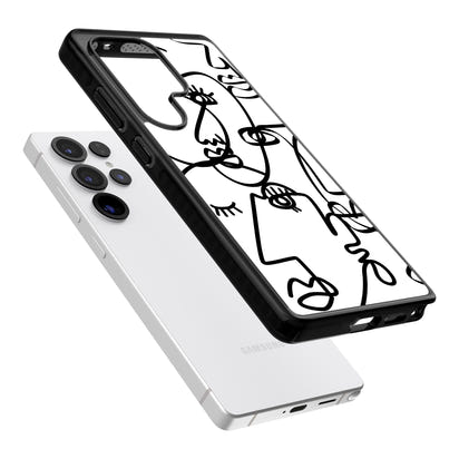 Art abstrait en noir et blanc