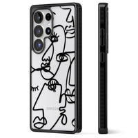 Abstract Line Art Black Clear