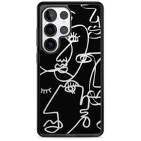 Abstract Line Art Clear Black