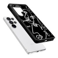 Abstract Line Art Clear Black