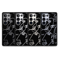 Abstract Line Art Clear Black