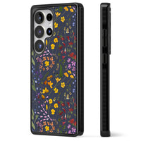 Grappe de feuilles de fleurs sauvages bleu marine