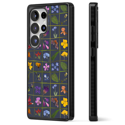 Grille de fleurs sauvages