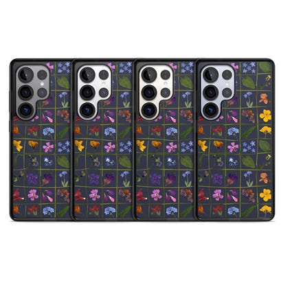 Grille de fleurs sauvages