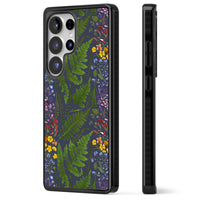 Busy Floral And Fern Design Navy