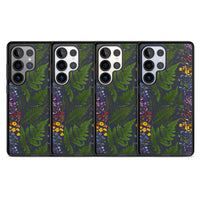 Busy Floral And Fern Design Navy