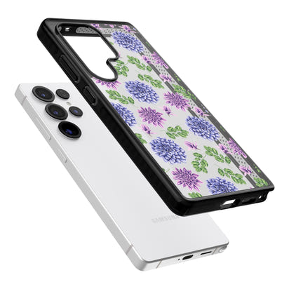 Purple Dahlias Floral