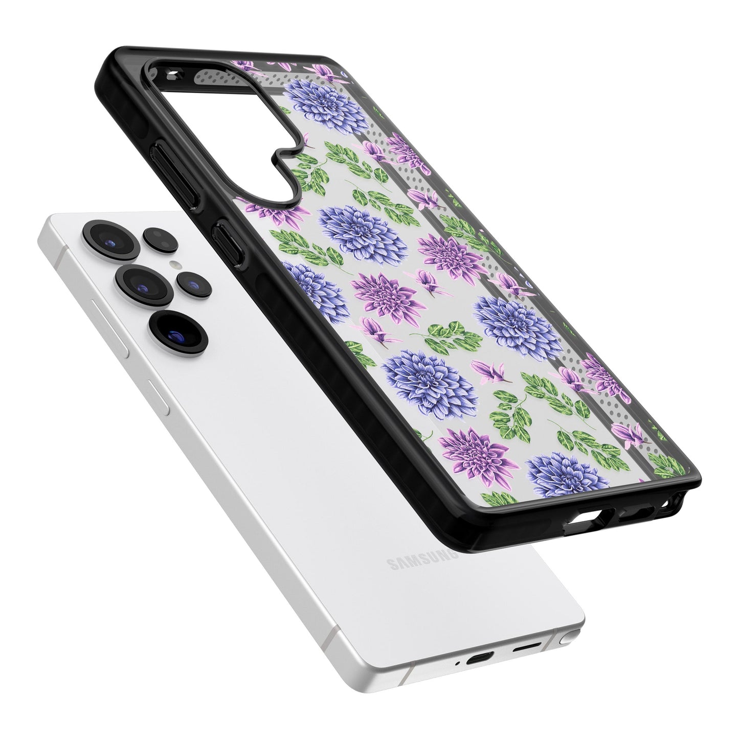 Purple Dahlias Floral