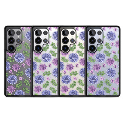 Purple Dahlias Floral