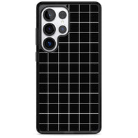 Minimalist Grid Pattern Black