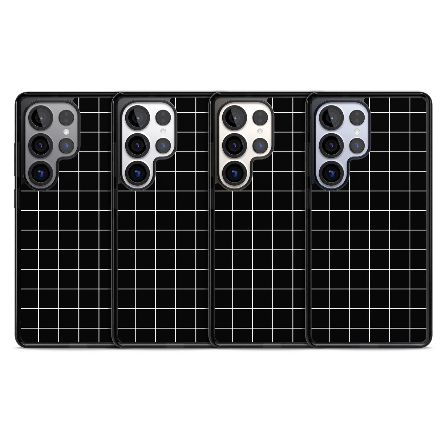 Minimalist Grid Pattern Black
