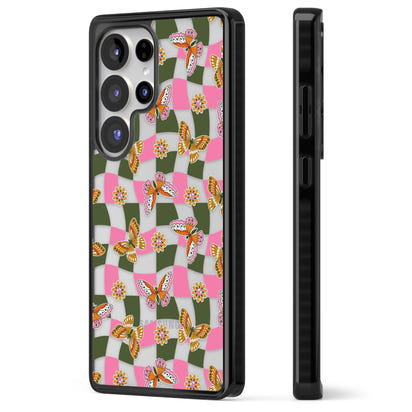 Wavy Butterfly Checked Pattern