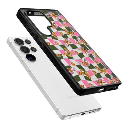 Wavy Butterfly Checked Pattern