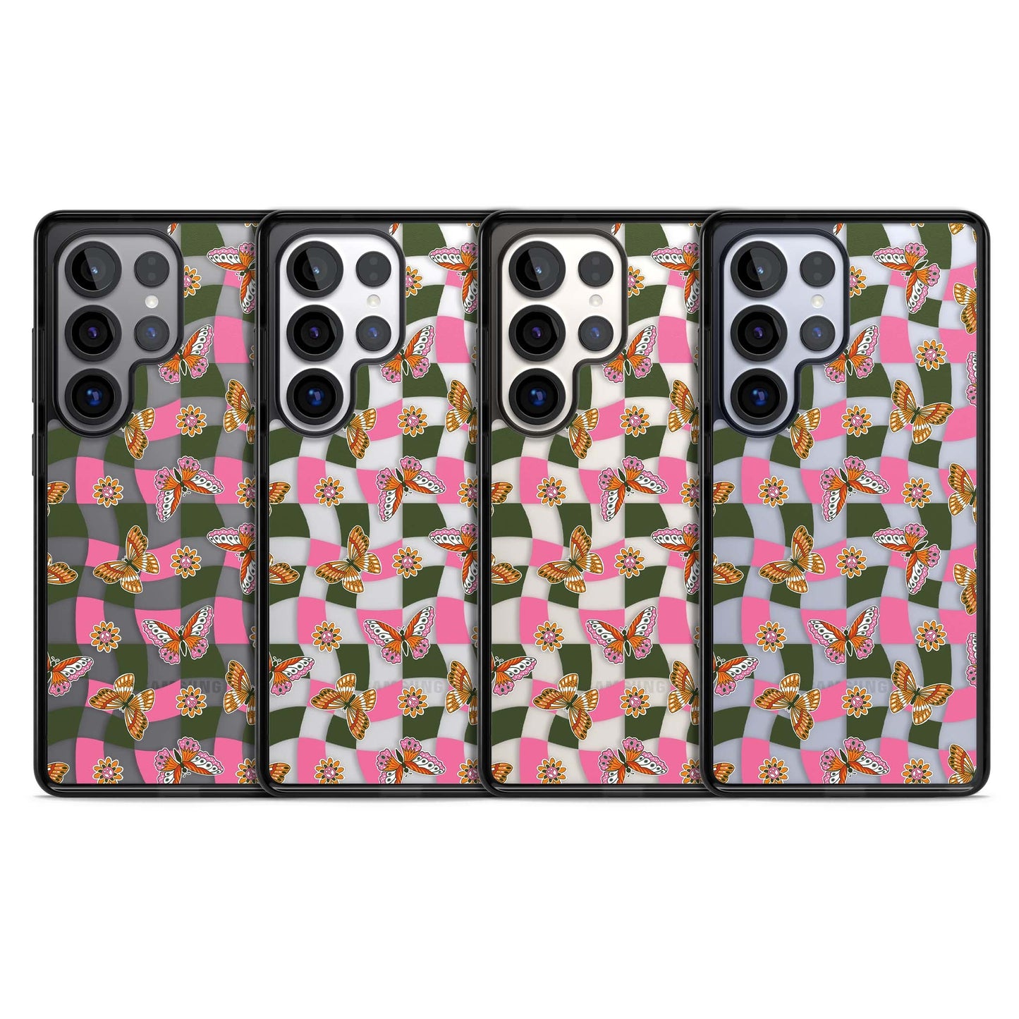 Wavy Butterfly Checked Pattern