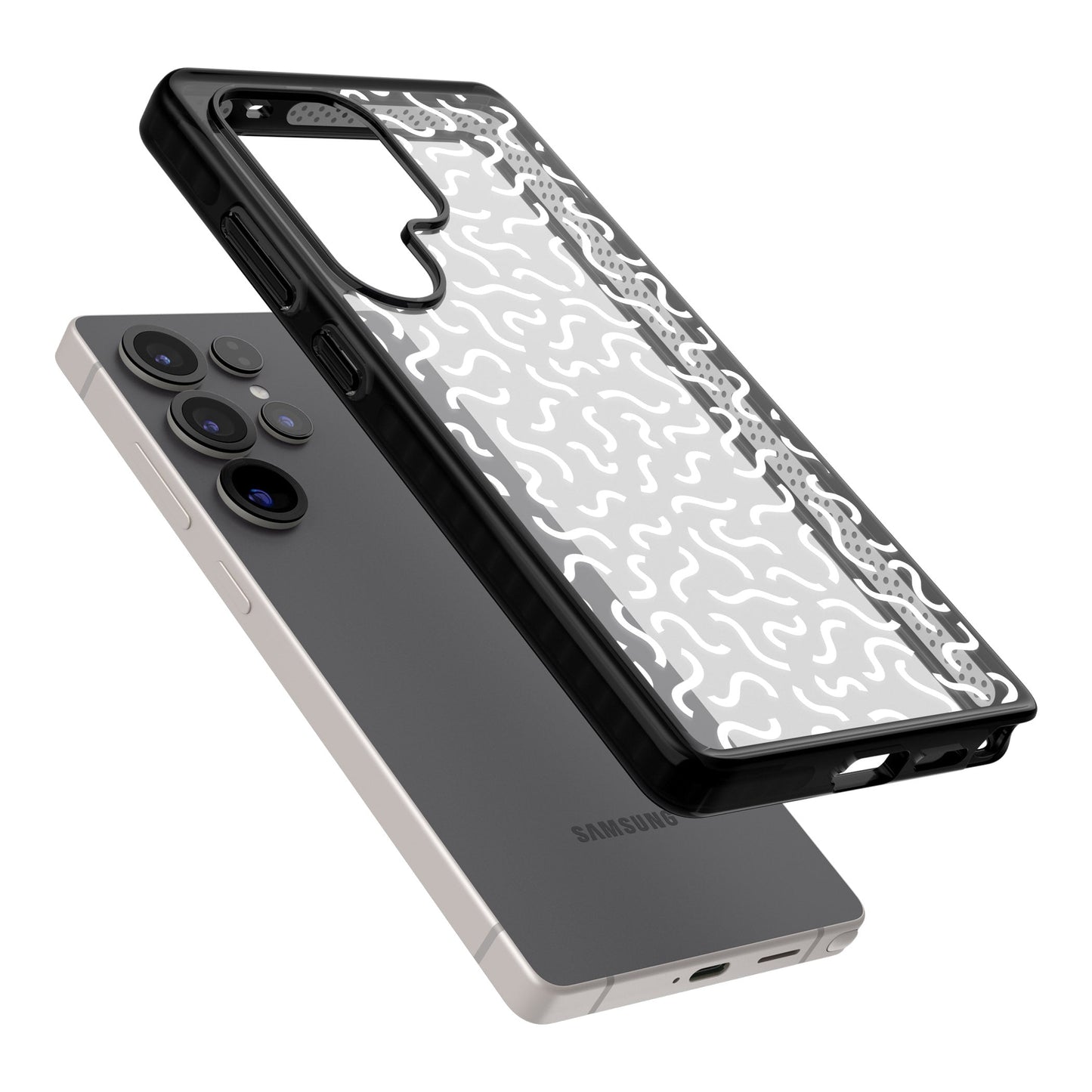 Schwarz-weißes Wellenmuster