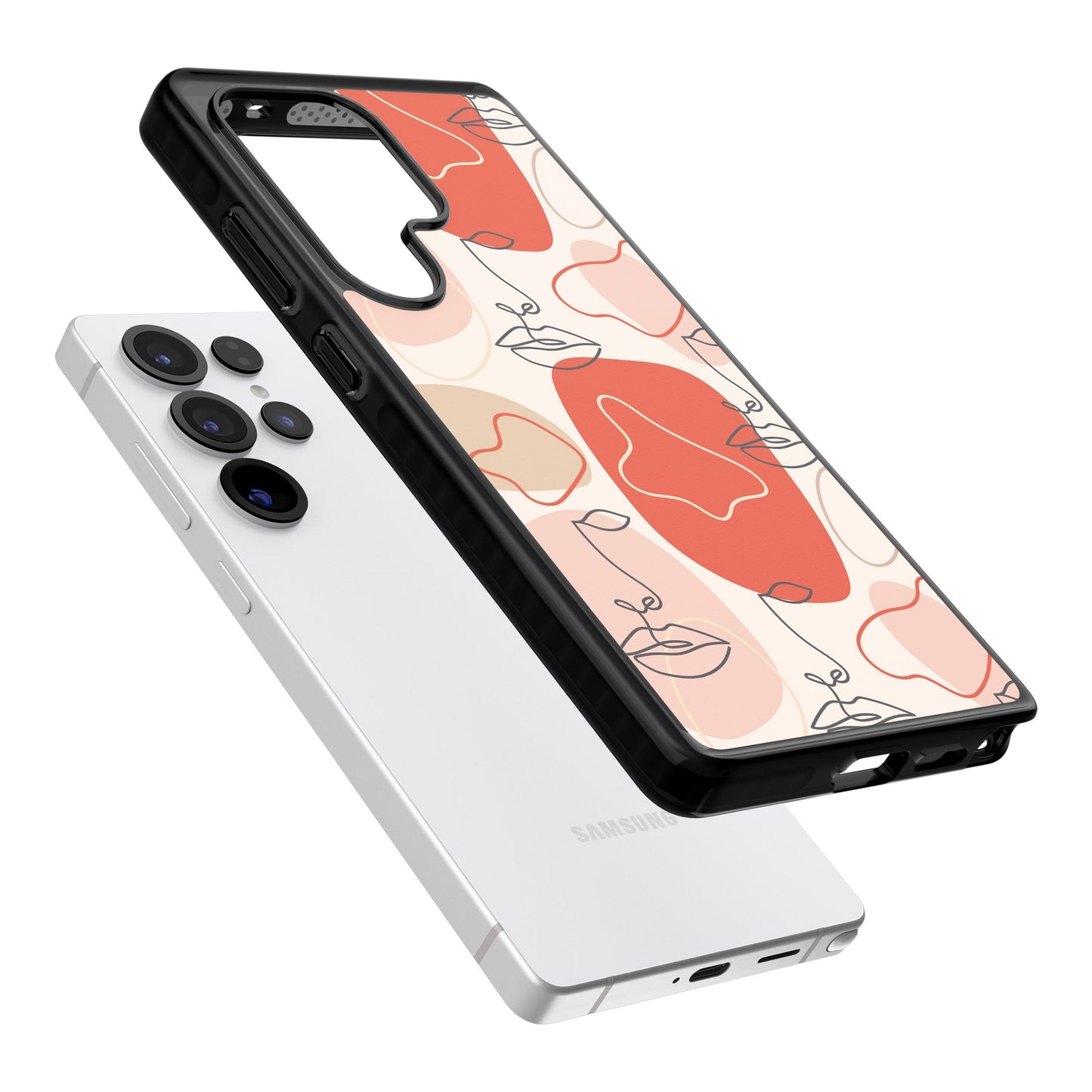 Abstract Face Line Art