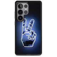 Neon Peace Sign