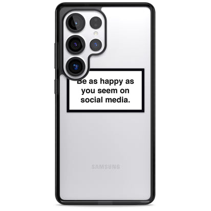 Heureux sur les réseaux sociaux