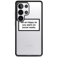 Heureux sur les réseaux sociaux